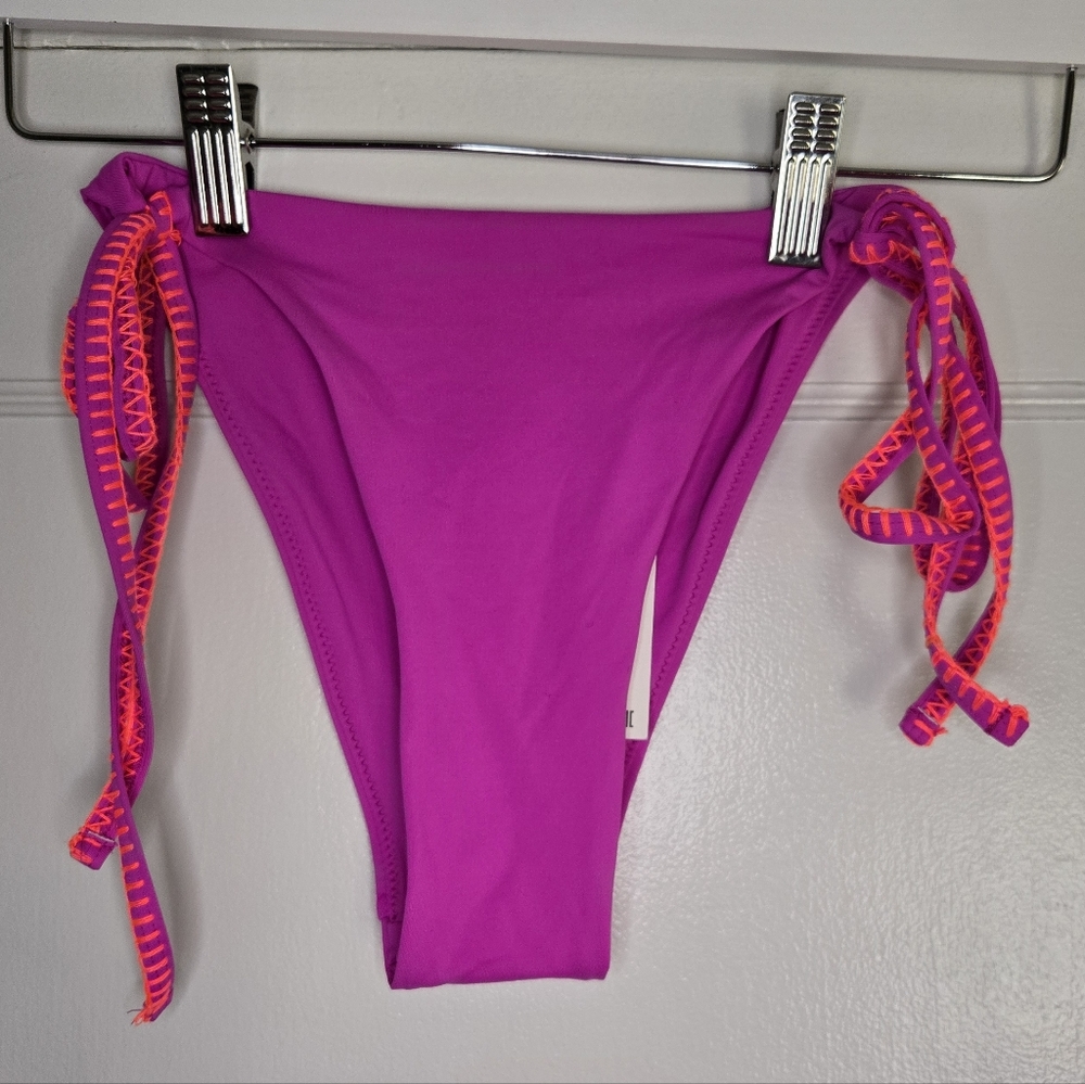 Zara Cheeky Bikini Bottoms - Women's M - Purple & Orange